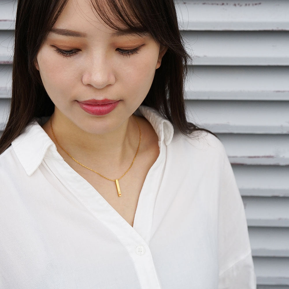 Alavel 選べる 2ストーン バー ネックレス ペア販売 BPS APP0254