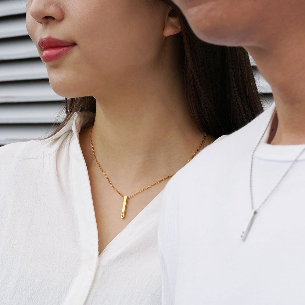 Alavel 選べる 2ストーン バー ネックレス ペア販売 BPS APP0254