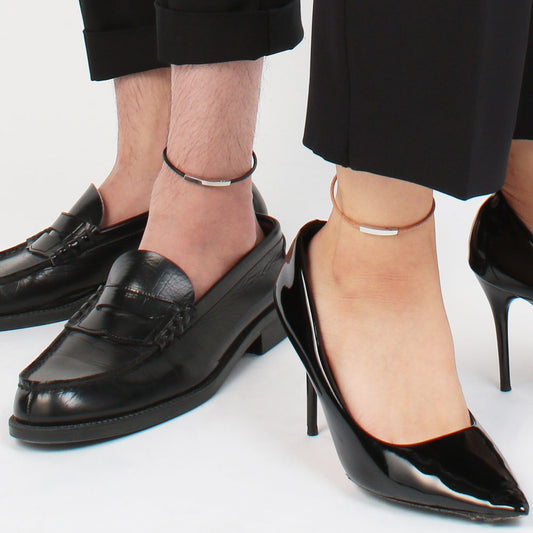 Alavel 選べる 革 レザー 誕生石 アンクレット ペア販売 ABYレザー 2.5mm APZ4042