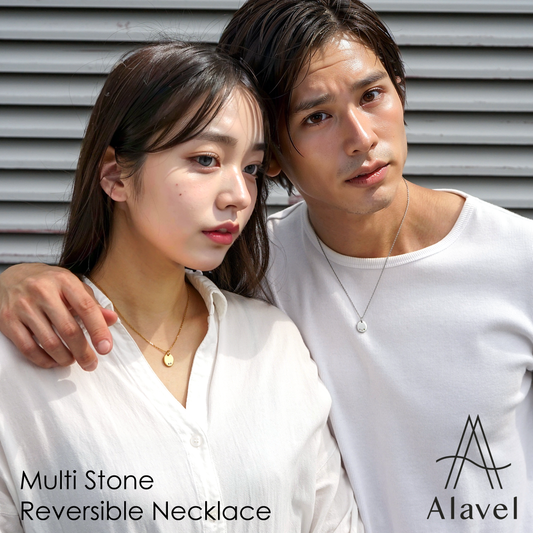 Alavel エラベル ネックレス ペア販売 マルチストーン リバーシブル APP0251 NEH6013